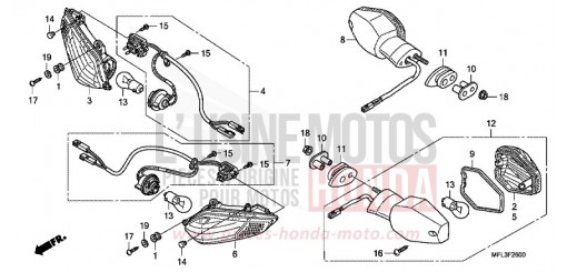 CLIGNOTANT (CBR1000RR8) CBR1000RR8 de 2008